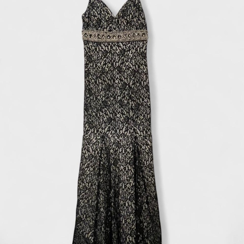Sequin Hearts Black and White Maxi Dress